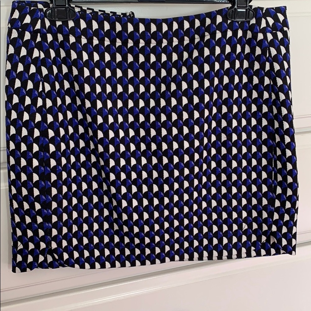 Jcrew black, white, purple mini skirt